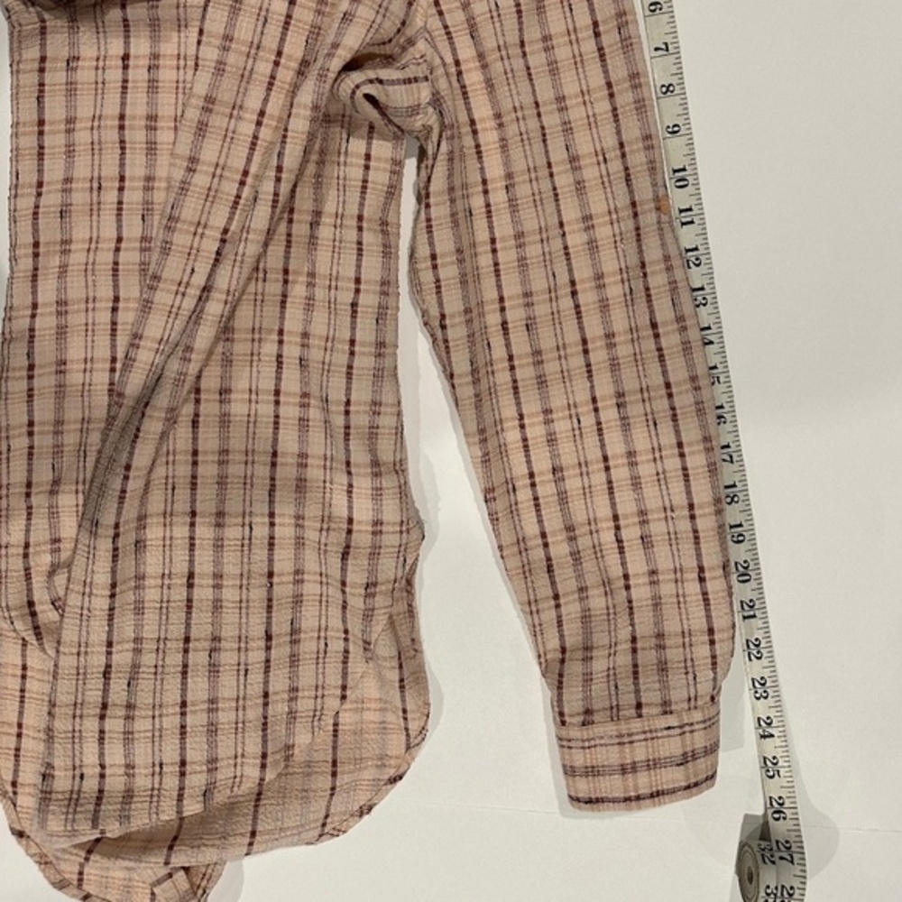 Calvin Klein Plaid‎ Button-up Women's  Over-sized Collard Shirt - Size L - Picture 8 of 12
